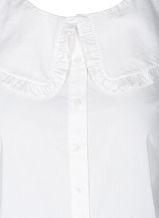 Ärmlös skjorta med stor krage, Bright White, Packshot image number 2