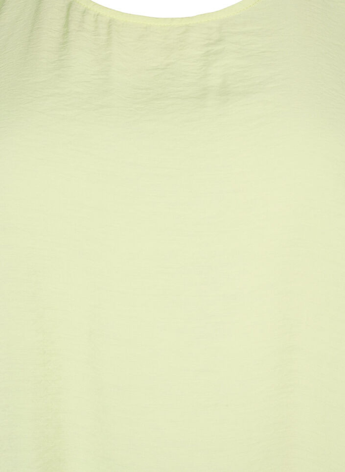 Blus med halvlånga ärmar i viskos, Lily Green, Packshot image number 2