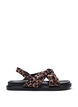 Wide fit - Sandal med knutdetalj, Brun, Packshot image number 0