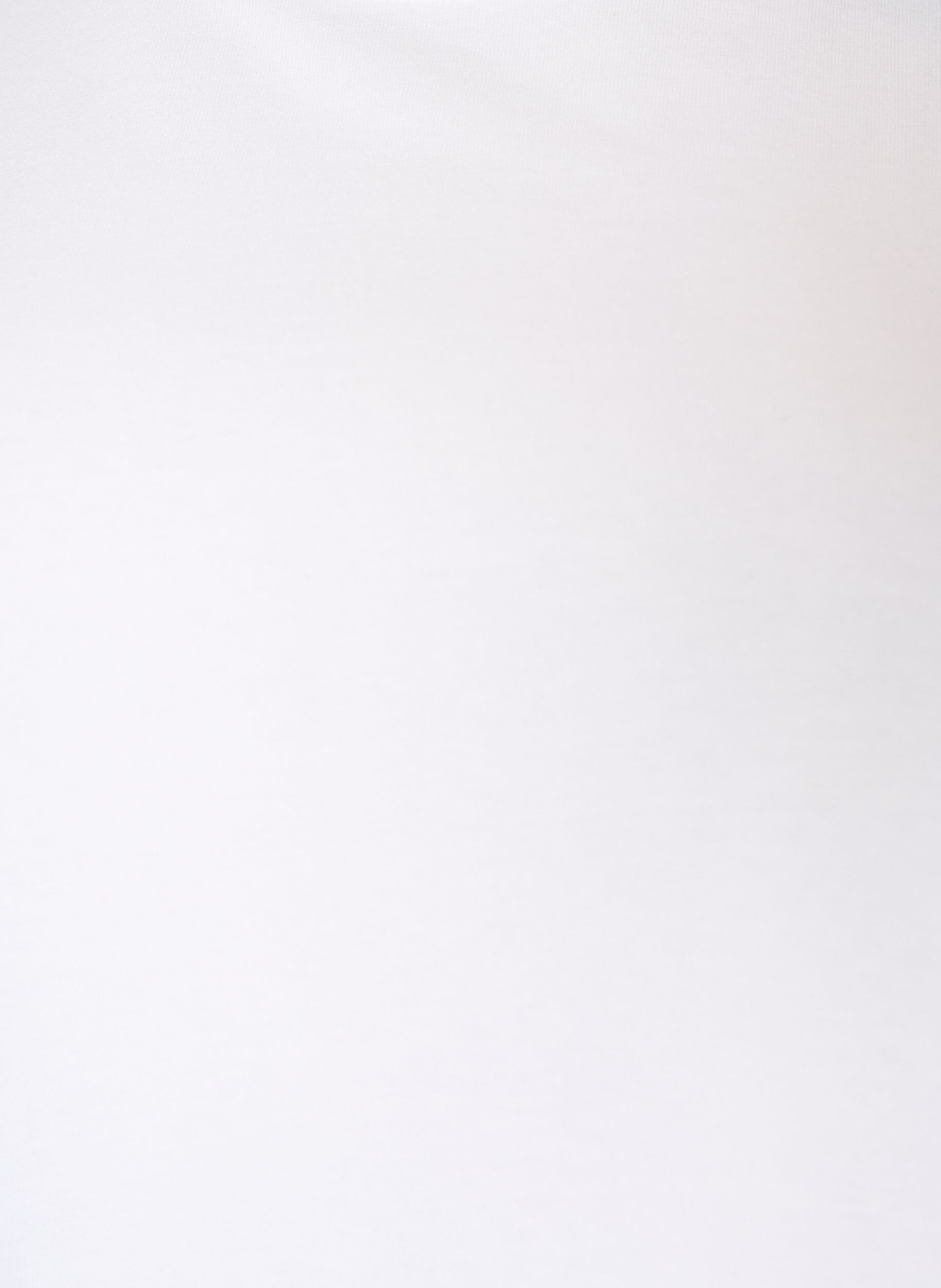 ZizziBoxig t-shirt i bomull, Vit, Packshot image number 2