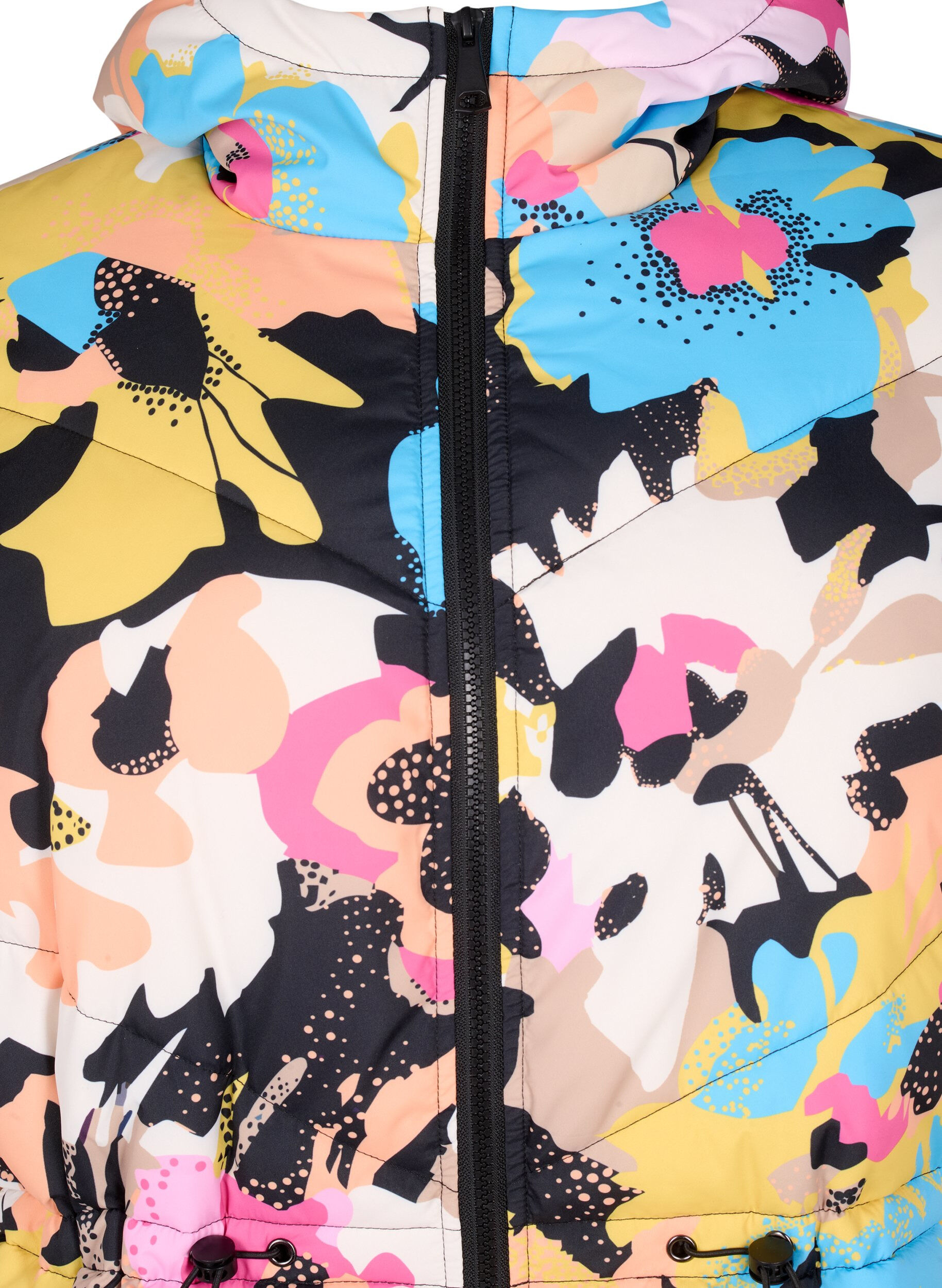 Zizzi F&auml;rgglad jacka med huva, Multi Color, Packshot image number 2