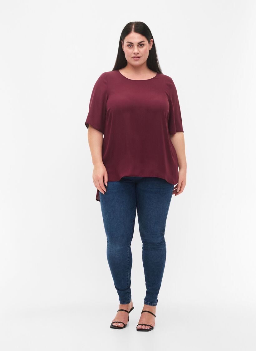 Blus med korsdetalj på baksidan, Port Royal, Model image number 2