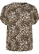 Kortärmad blus med leopardmönster, Leopard AOP, Packshot image number 0