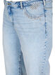 Ankellånga Vera jeans med nitar, Light blue denim, Packshot image number 2