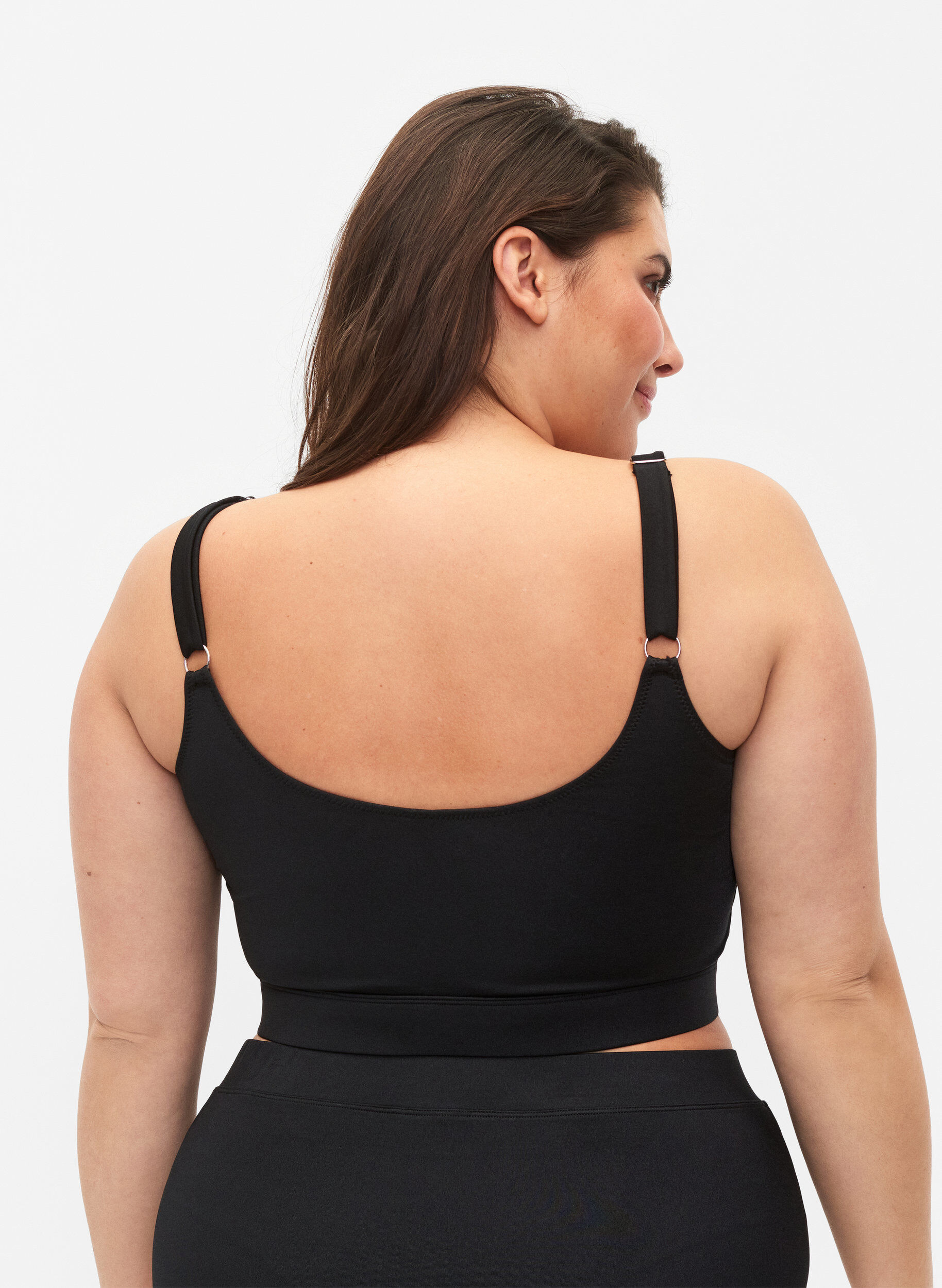 Zizzi Bikinitopp med justerbara axelband, Black, Model image number 1