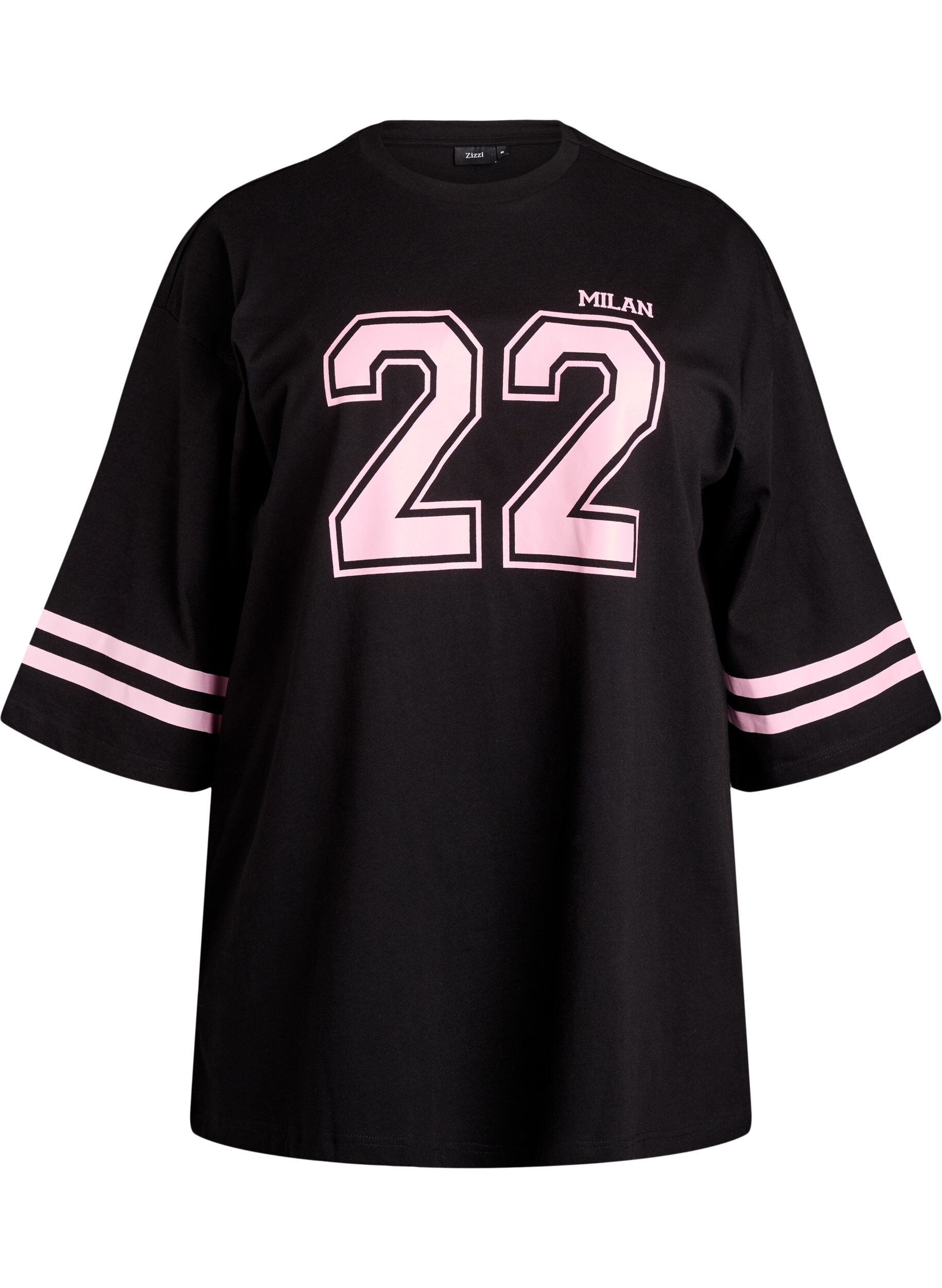 Oversized college-t-shirt med 3/4-&auml;rm