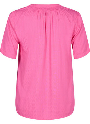 Dam T-shirt V-ringad Kortärmad Viskos Färgblockering main image 1