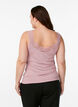 Topp i viskos med spetskant, Rosa, Model image number 2