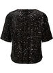 Blus med paljetter och armb&aring;gsl&aring;nga &auml;rmar, Svart, Packshot image number 1