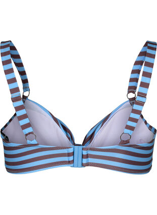 Bikinibehå med bygel och tryck, BlueBrown Stripe AOP, Packshot image number 1