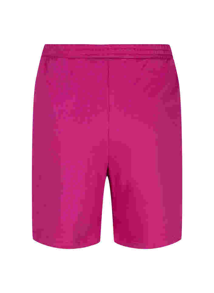 Shorts i sweatshirtmaterial med texttryck, Festival Fuchsia, Packshot image number 1