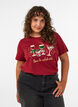Jul-t-shirt i ekologisk bomull, R&ouml;d, Model image number 0