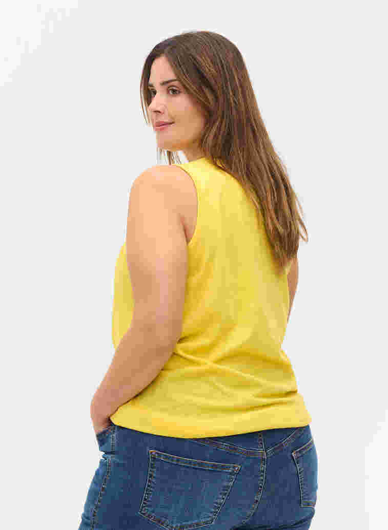 Linne med spetskant, Primrose Yellow, Model image number 1
