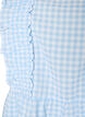 Topp med rutor och volangdetaljer, Bl&aring;, Packshot image number 2