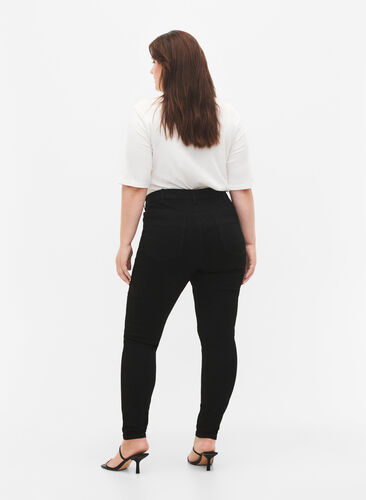 Amy jeans med hög midja och super slim fit, Black, Model image number 1