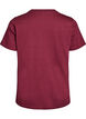 Enkel t-shirt i bomull med rund halsringning, M&ouml;rk Bordeaux, Packshot image number 1