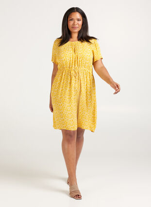 Kortärmad klänning, Yellow Branch, Model image number 2