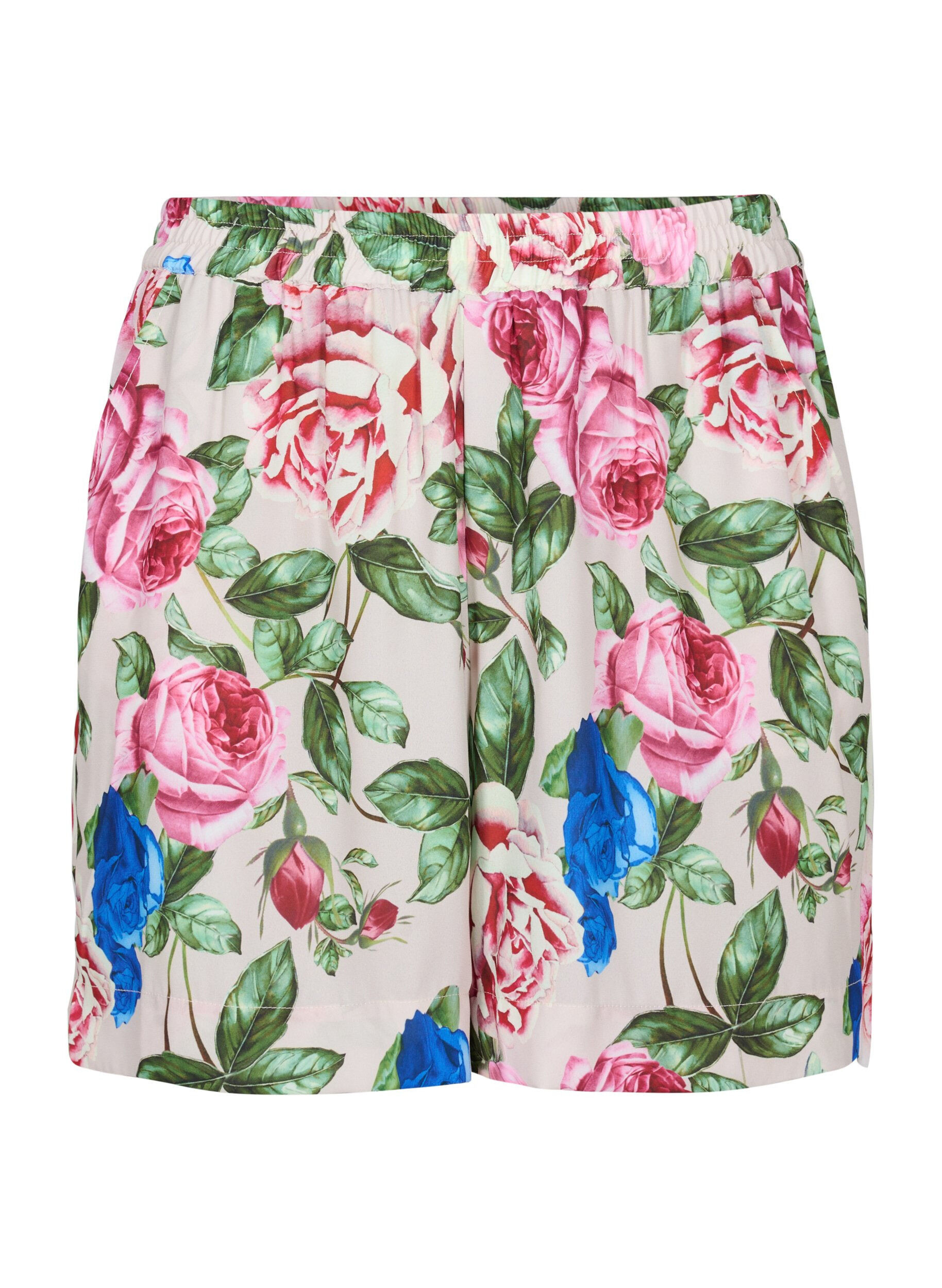 Zizzi Blommiga shorts, Bright Flower , Packshot image number 0