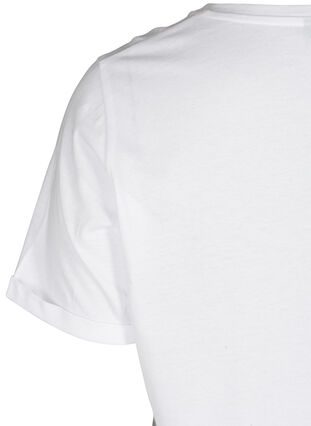 T-shirt med tryck, Bright White, Packshot image number 3