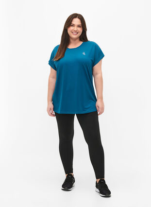 Kortärmad t-shirt för träning, Deep Lagoon, Model image number 2