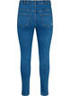 Kroppsnära jeans med slitdetaljer, Blue denim, Packshot image number 1