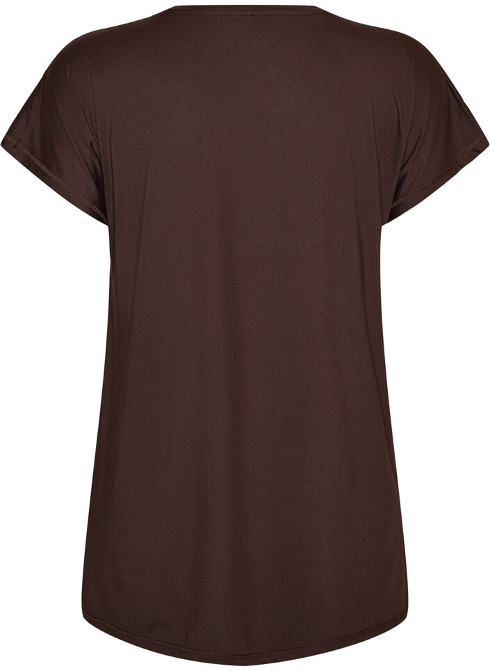 L&aring;ng tr&auml;nings-t-shirt, Brun, Packshot image number 1
