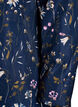 Vadderad vinterjacka med blommigt m&ouml;nster, Bl&aring;, Packshot image number 3