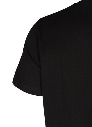 Bomulls t-shirt med nitar, Black, Packshot image number 3