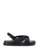 Wide fit - Sandal med knutdetalj, Svart, Packshot image number 0