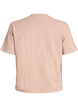 T-shirt i bomull med tryck framtill, Beige, Packshot image number 1
