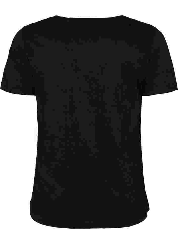 T-shirt i bomull med korta ärmar, Black Change, Packshot image number 1