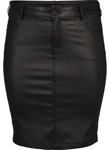 Coated kjol, Black, Packshot image number 0