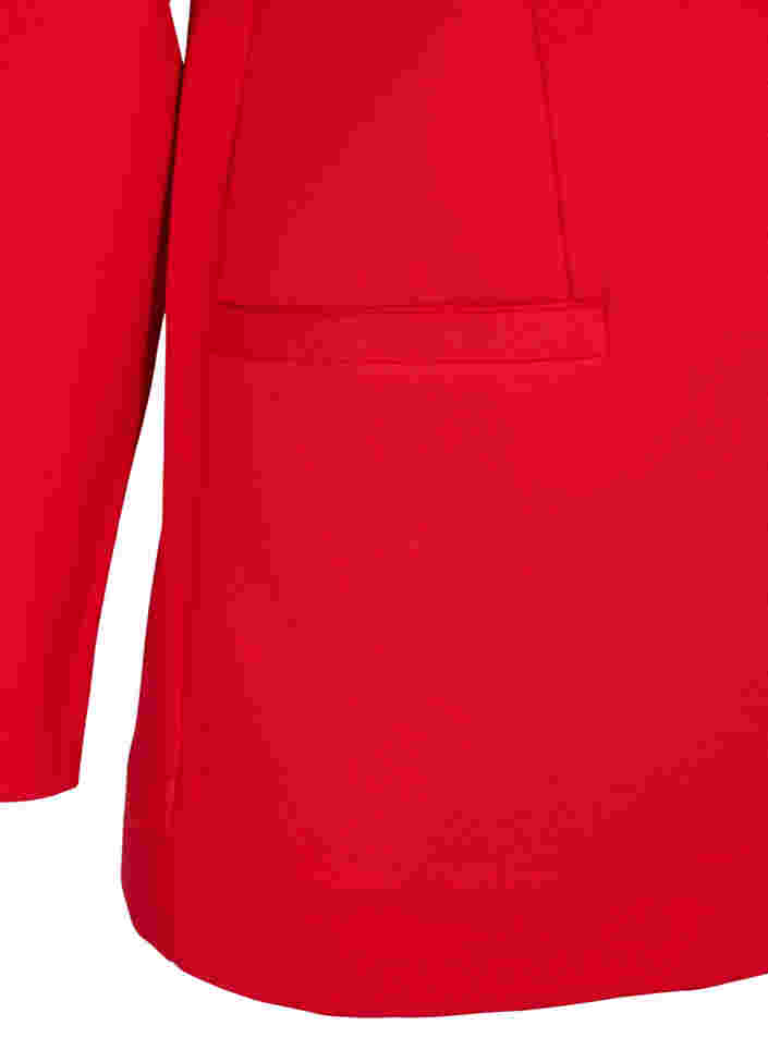Enkel blazer med knapp, Flame Scarlet, Packshot image number 3