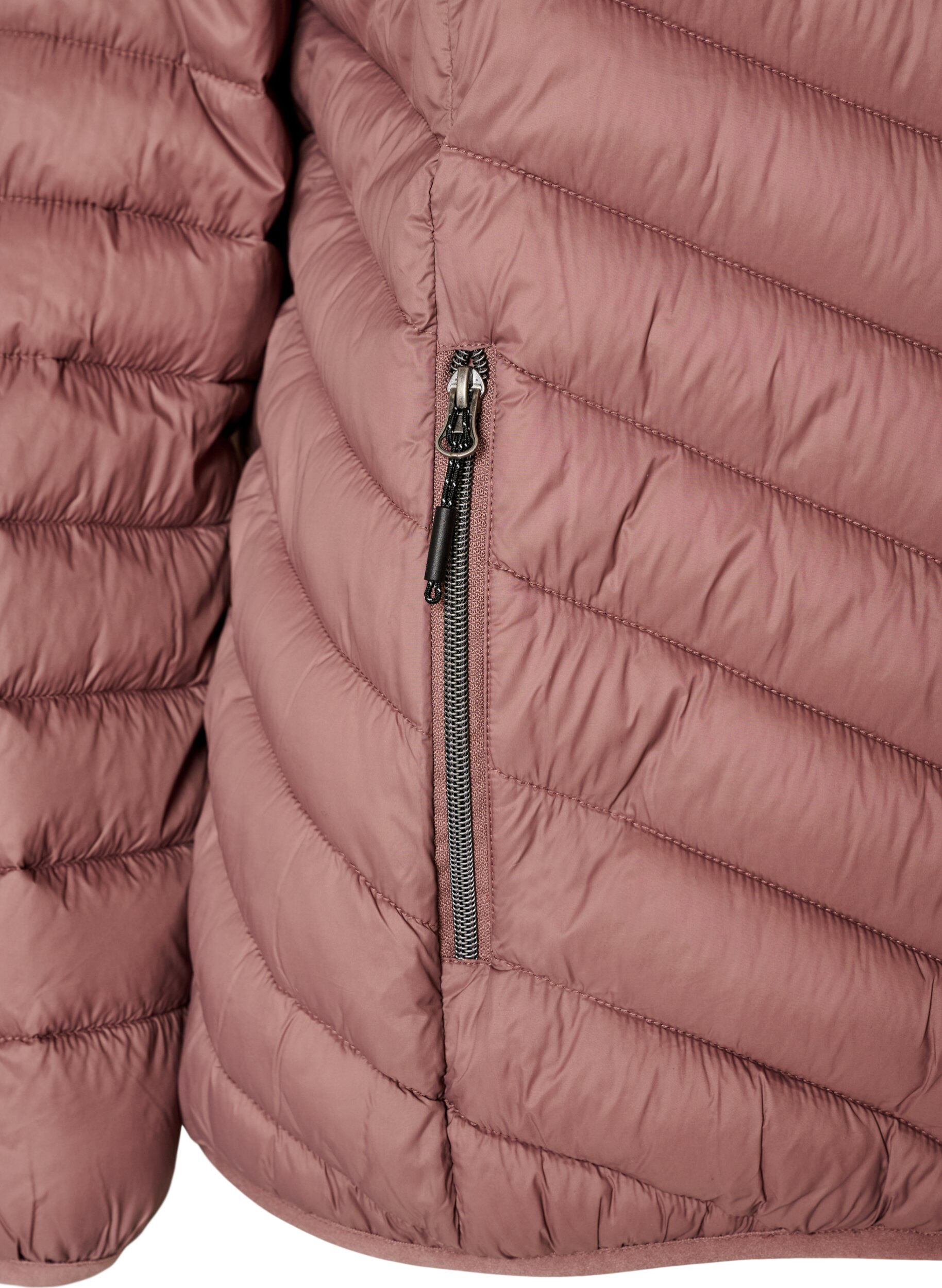 ZizziL&auml;tt jacka med huva, Rosa, Packshot image number 3