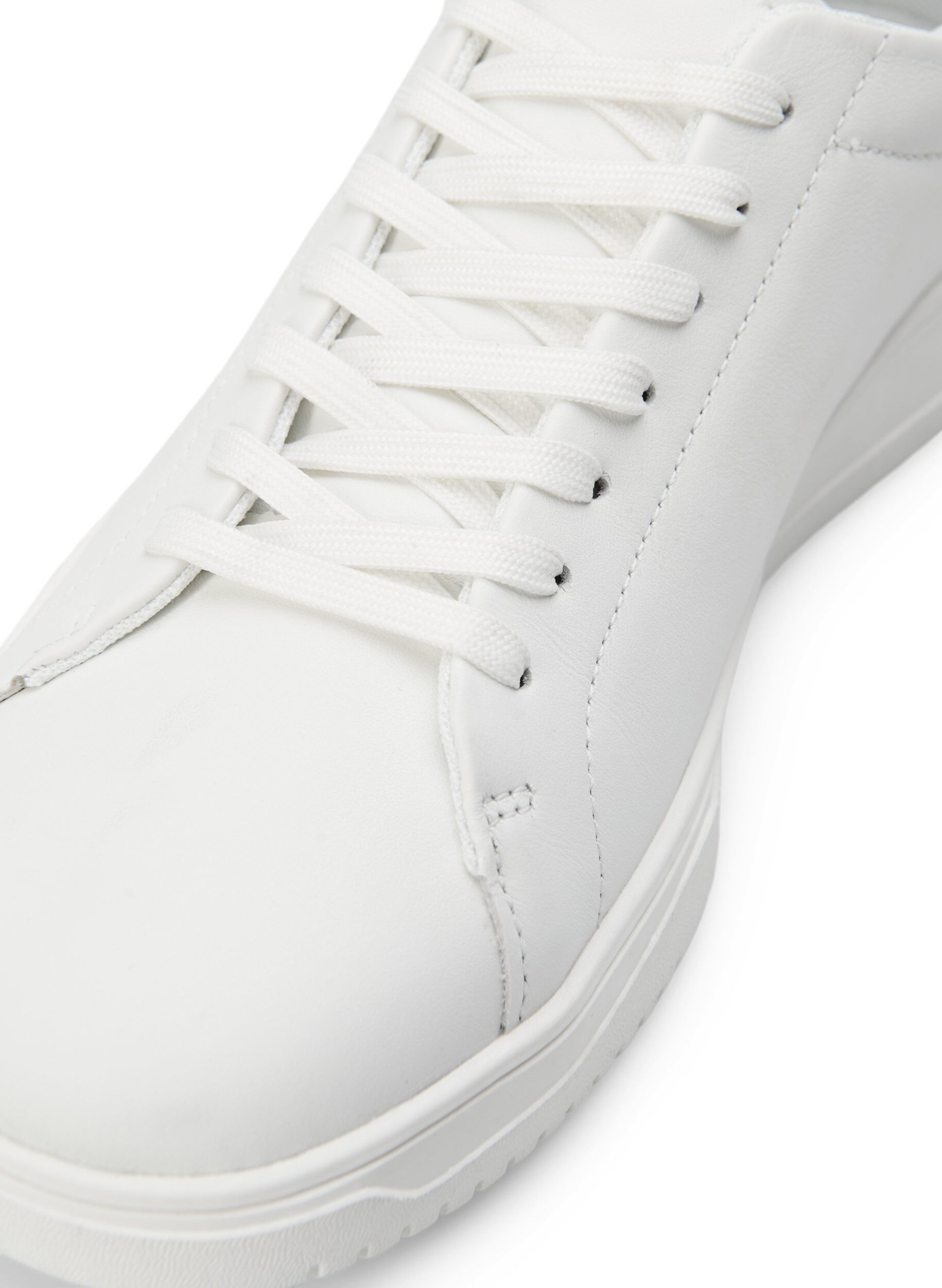 Zizzi Sneakers i l&auml;der med bred passform, White, Packshot image number 2