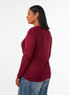 L&aring;ng&auml;rmad blus i ull och viskos, R&ouml;d, Model image number 2
