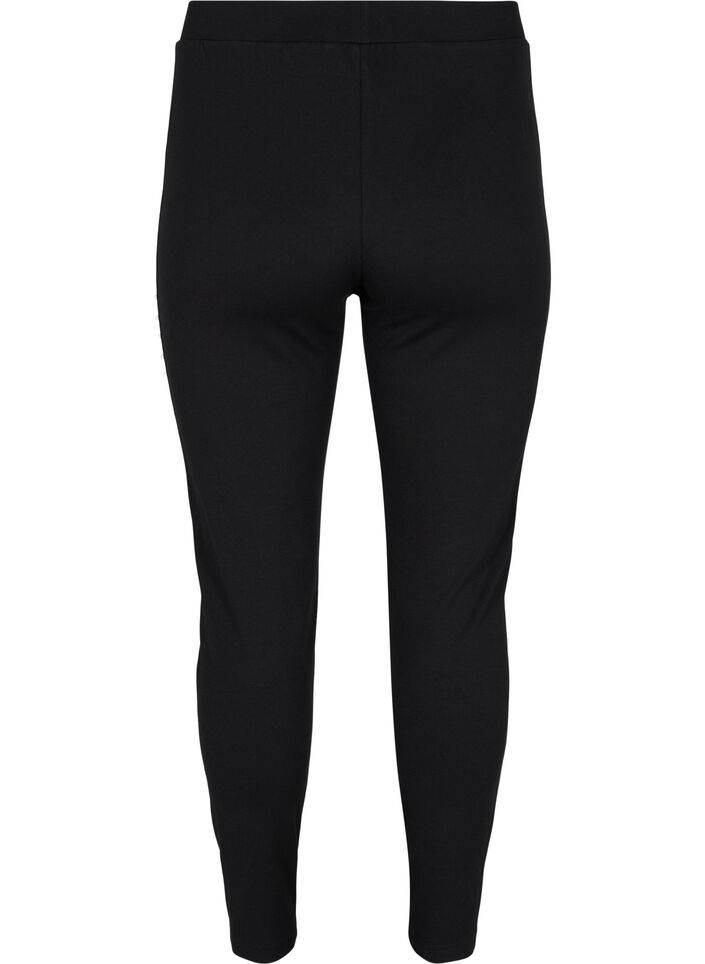 Leggings med pärlor, Black, Packshot image number 1