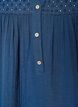 Blus i bomullsmuslin med broderie anglaise, Bl&aring;, Packshot image number 2
