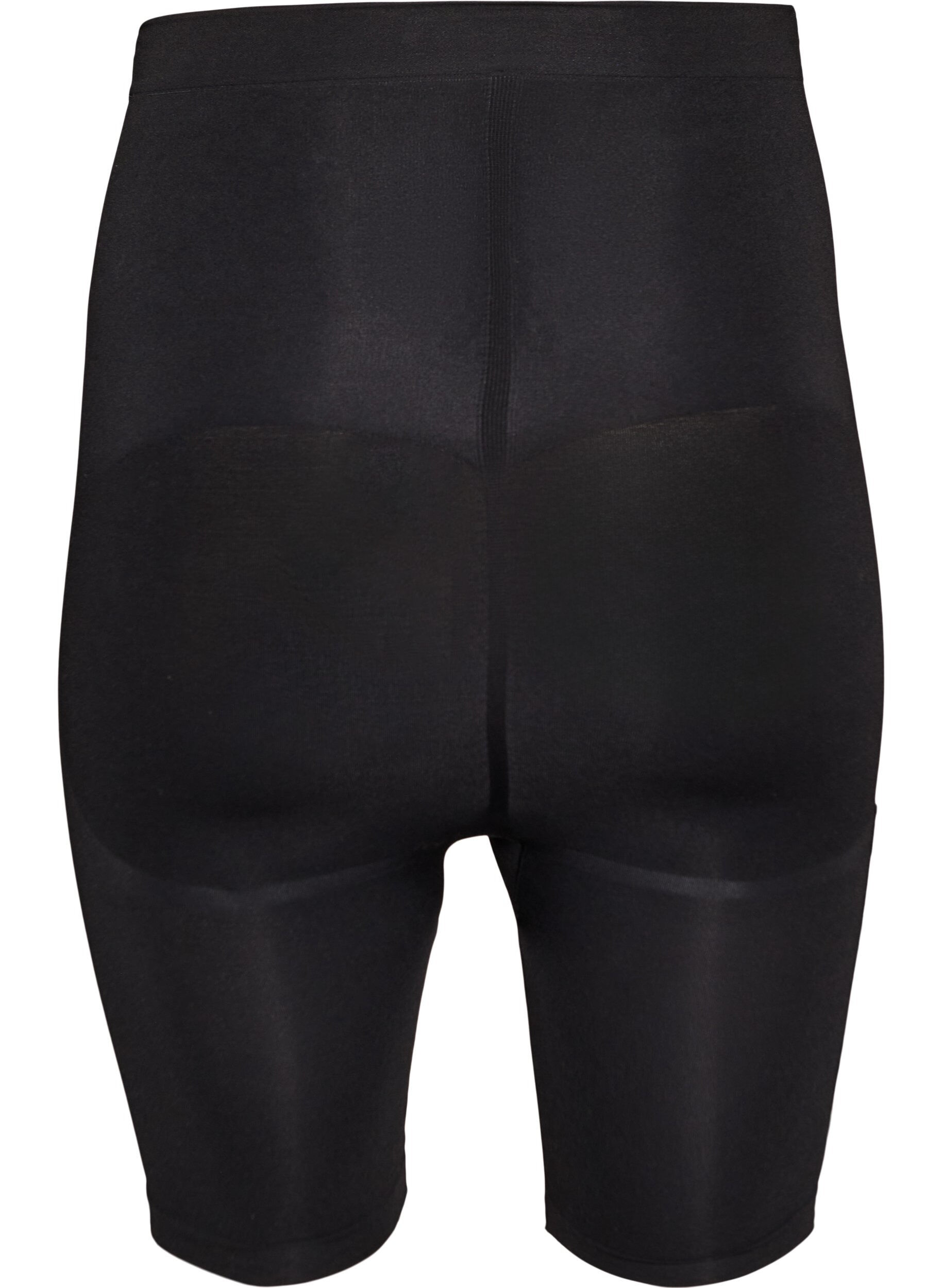 Zizzi Shapewear-shorts med medium st&ouml;d och h&ouml;g midja, Svart, Packshot image number 1