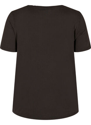 Bomulls-t-shirt med tryck, Black ACID WASH, Packshot image number 1