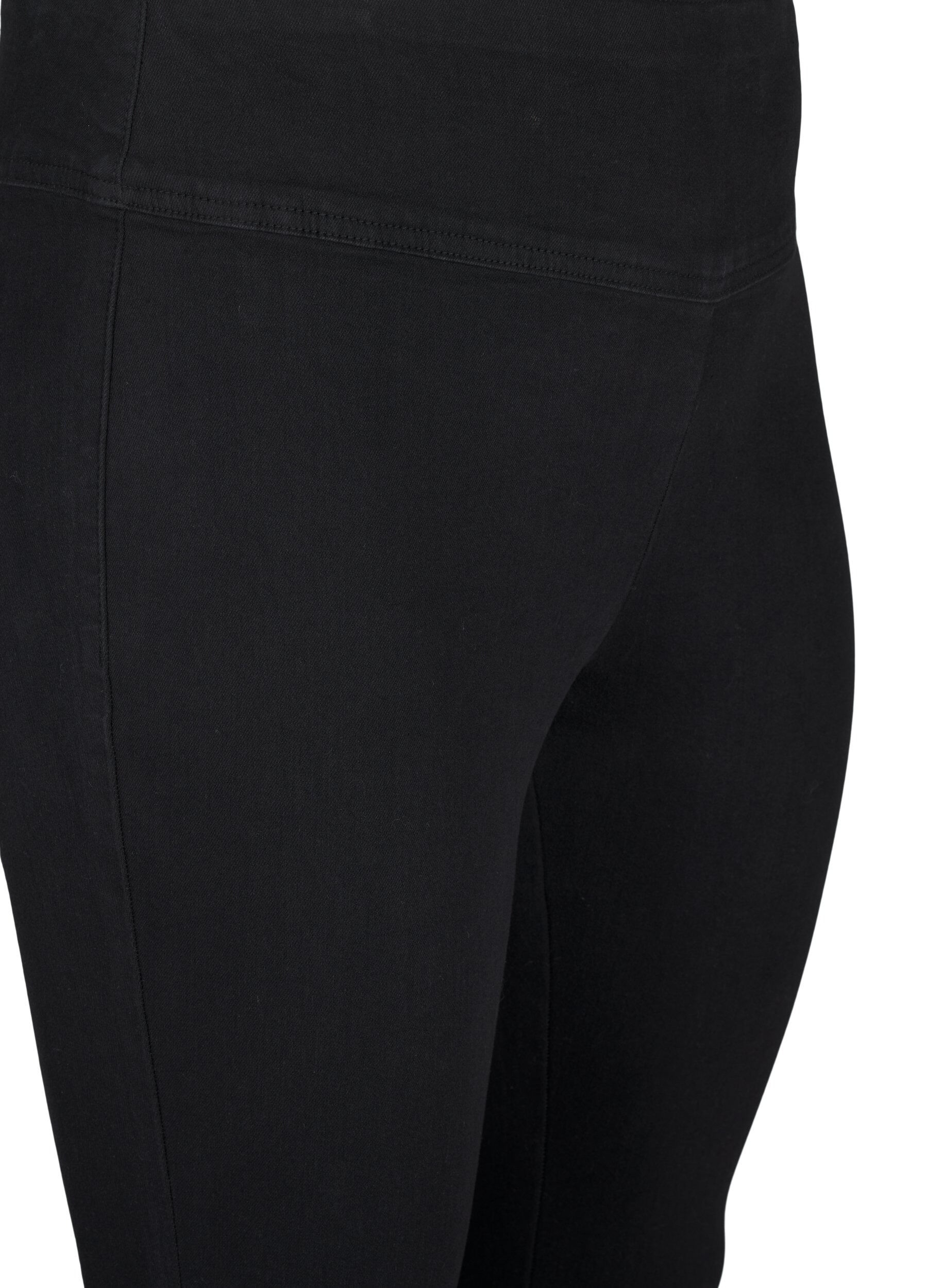 Zizzi Stretchiga jeggings med h&ouml;g midja, Black, Packshot image number 2