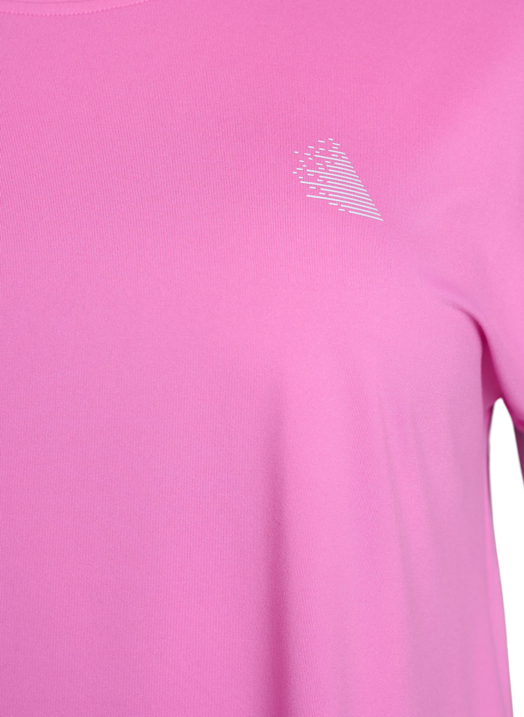Zizzi Enf&auml;rgad tr&auml;nings t-shirt, Rosa, Packshot image number 2