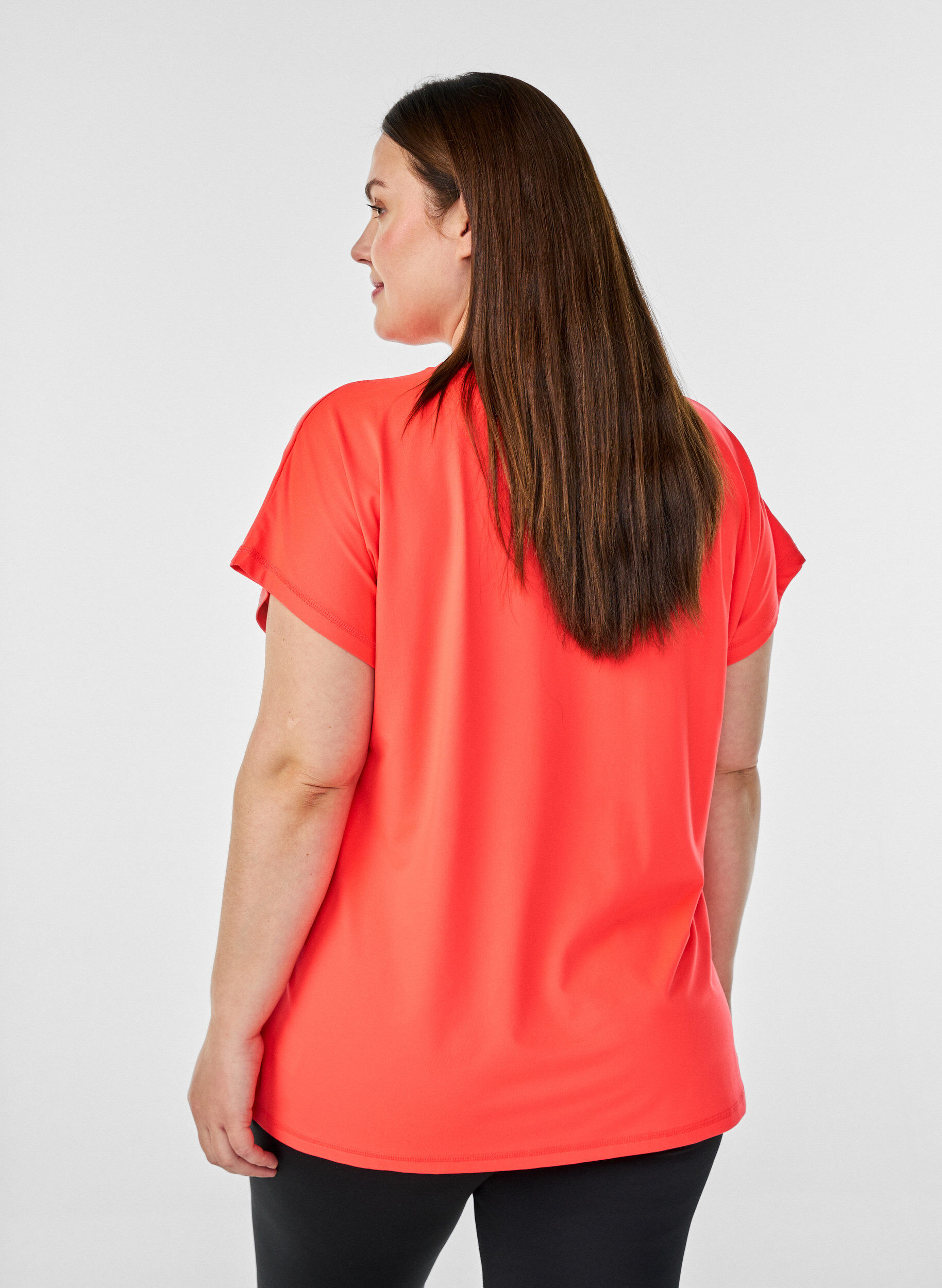 ZizziEnf&auml;rgad tr&auml;nings-T-shirt, Orange, Model image number 2