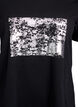 T-shirt med tryck, Svart, Packshot image number 2