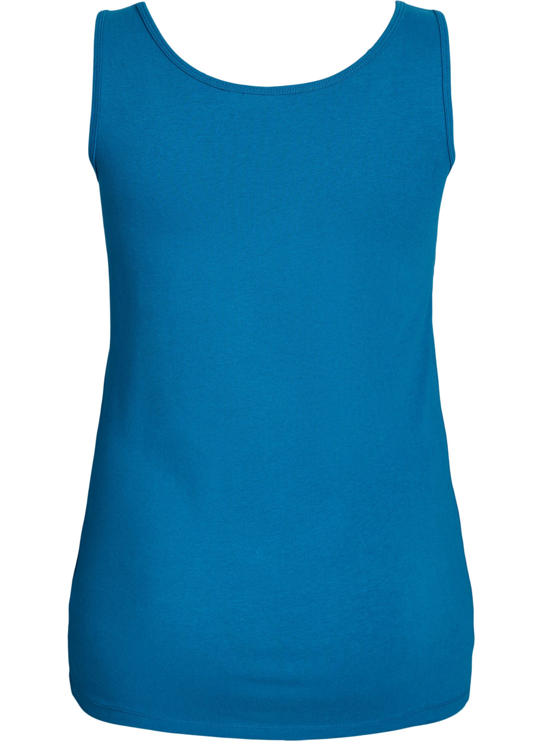 ZizziSolid f&auml;rg bas topp i bomull, Bl&aring;, Packshot image number 1
