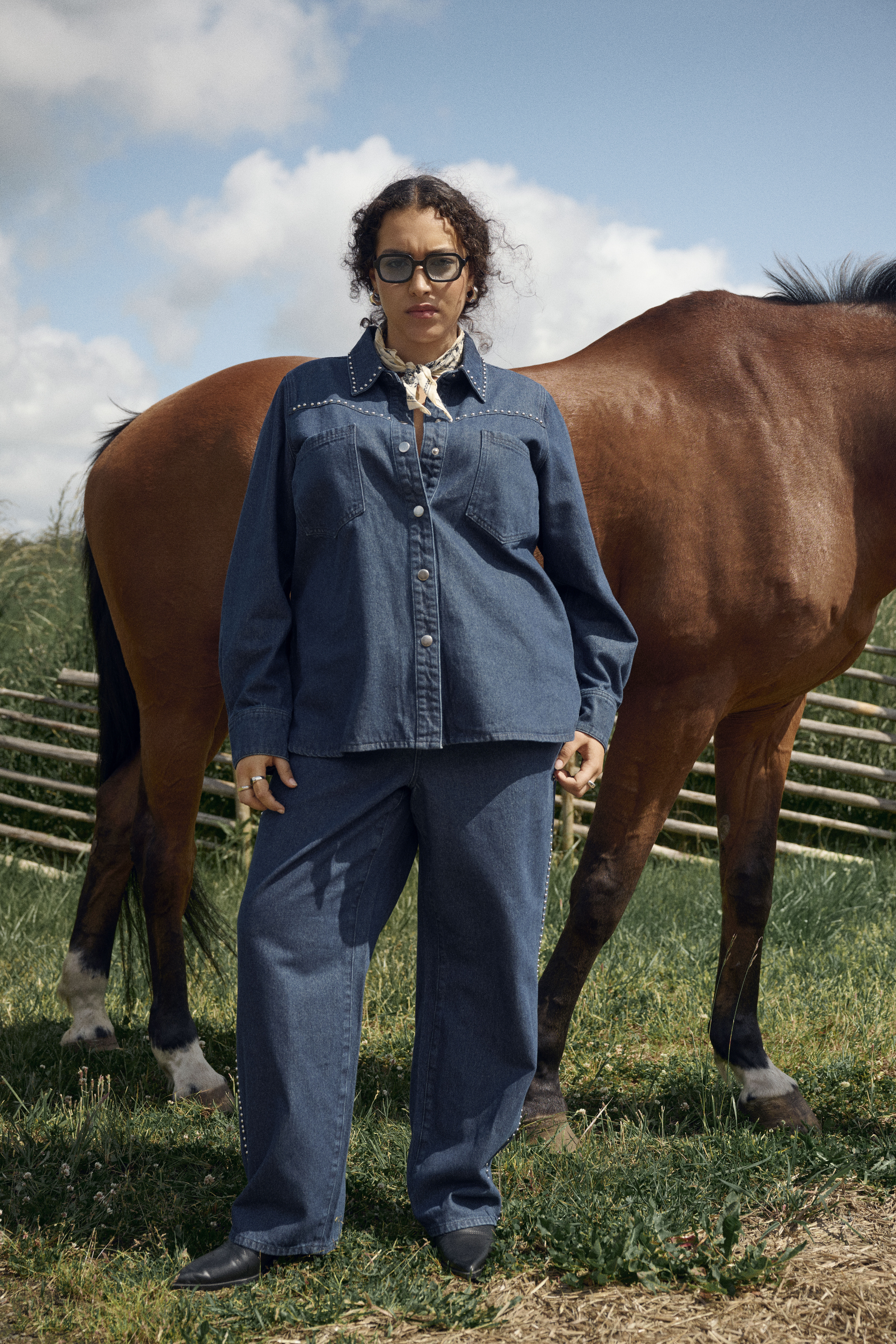 Zizzi Matchande denimset, , Model