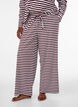 Randiga pyjamasbyxor med h&ouml;g midja och vida ben, R&ouml;d, Model image number 2