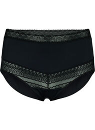 Trosa med hög midja och spetskanter, Black