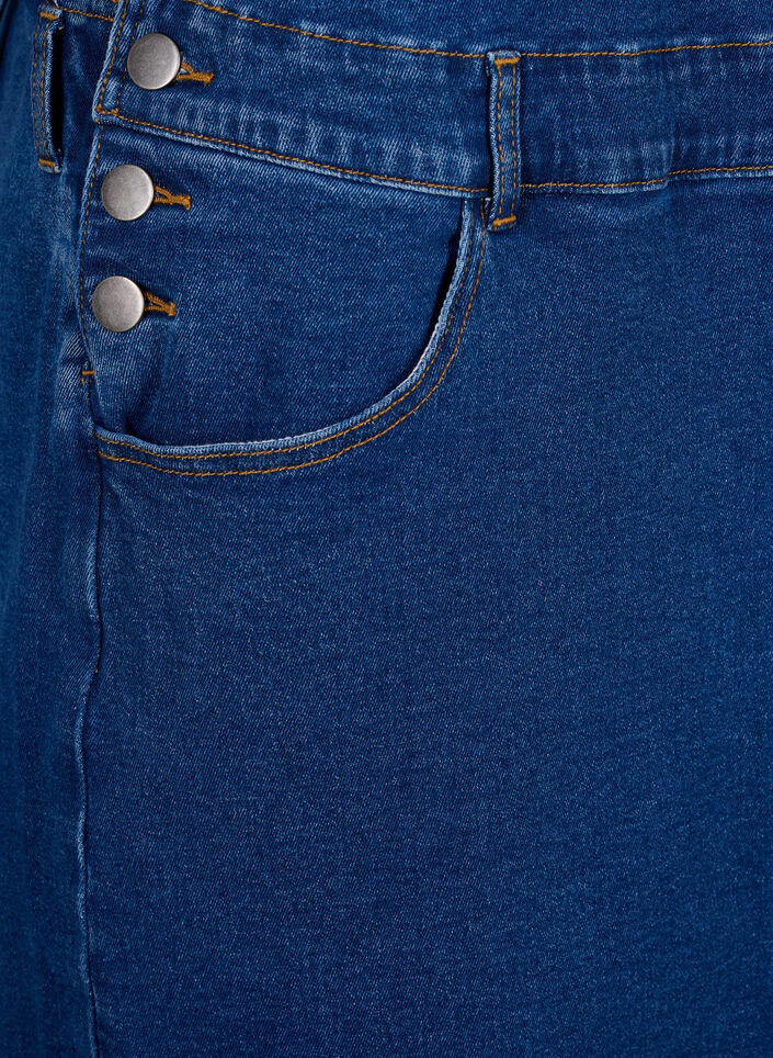 Hängselklänning i denim, Blå, Packshot image number 3