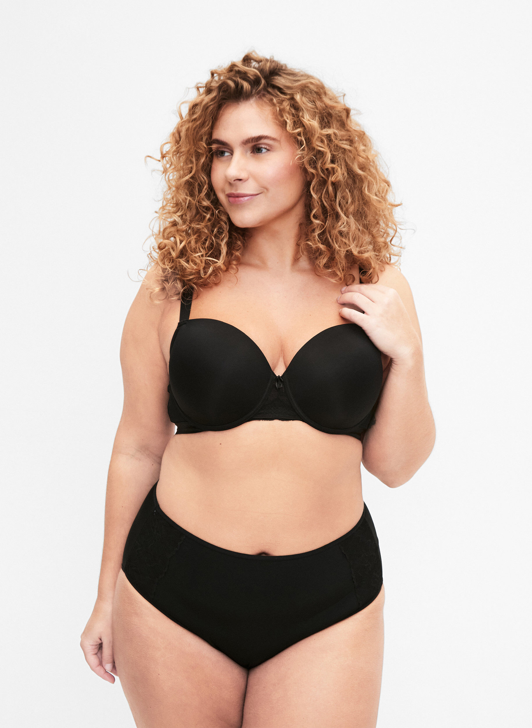 2-pack trosor med normal midja, Svart, Model